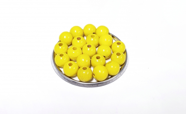 500 Holzperlen 10mm gelb